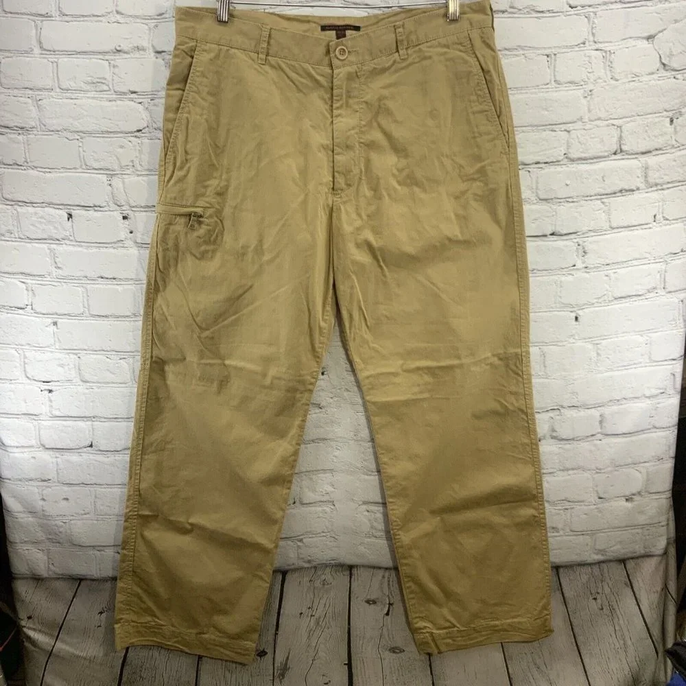 Banana Republic Slacks Mens Sz 35 x 32 Beige Pants Relaxed Fit‎